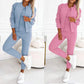 Dreiteiliges Set aus Baseballjacke und -hose für Damen