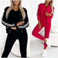 Dreiteiliges Set aus Baseballjacke und -hose für Damen