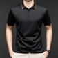 Herren T-Shirt mit kurzen Ärmeln und Hemdkragen im Business-Casual-Stil
