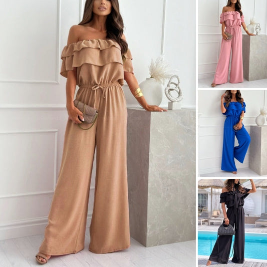 🌺Schulterfreier Rüschen-Jumpsuit für Damen