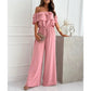 🌺Schulterfreier Rüschen-Jumpsuit für Damen
