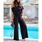 🌺Schulterfreier Rüschen-Jumpsuit für Damen