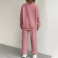 Lässiger langärmeliger Strickpullover und Hose im 2er-Set